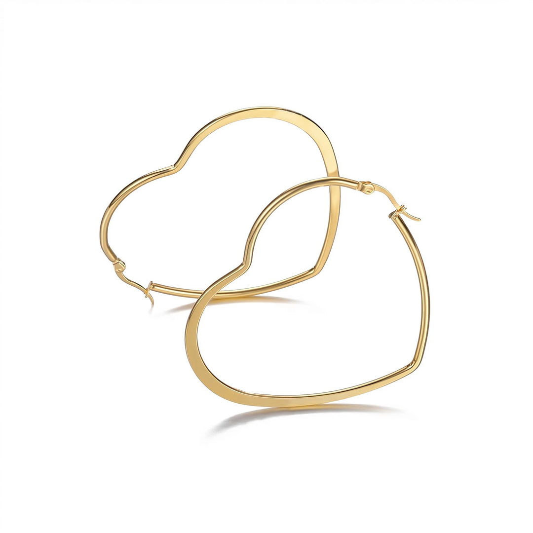 20mm-70mm Heart Hoop Earring