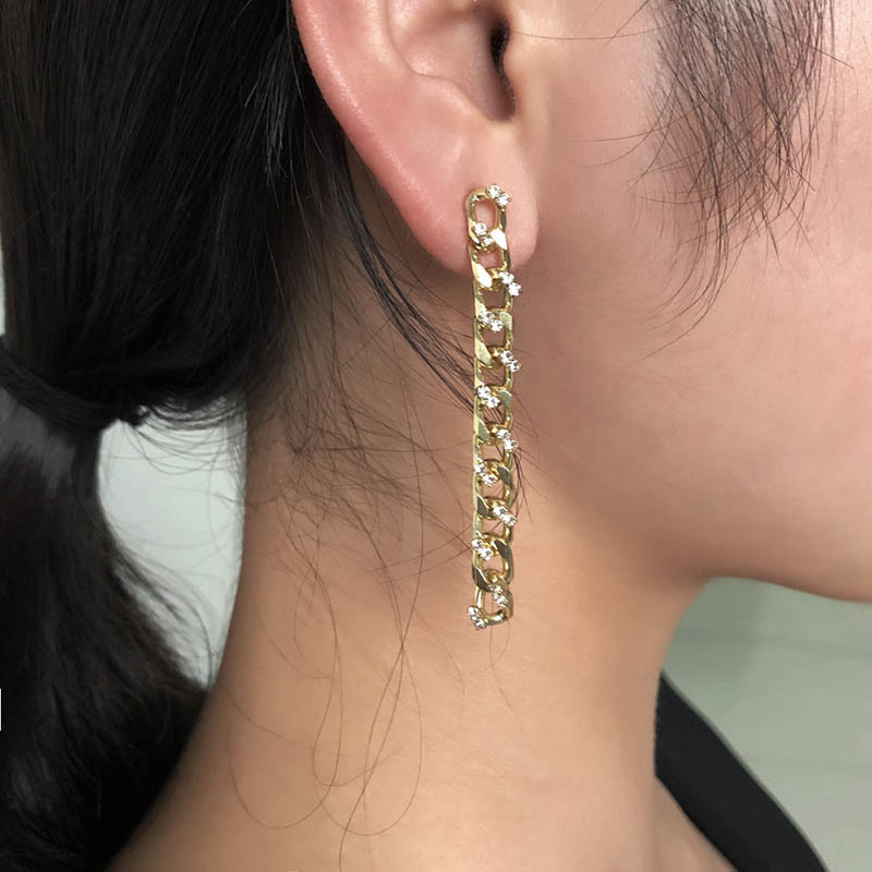 Long Chain Drop Earrings