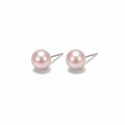 6mm/7mm/8mm White Freshwater Pearl Stud Earrings