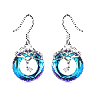  I Love You until Infinity Runs Out Crystal Infinity Earrings - For Love