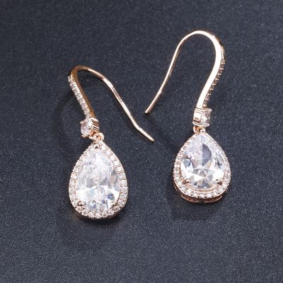  Pear Cut Long Earrings