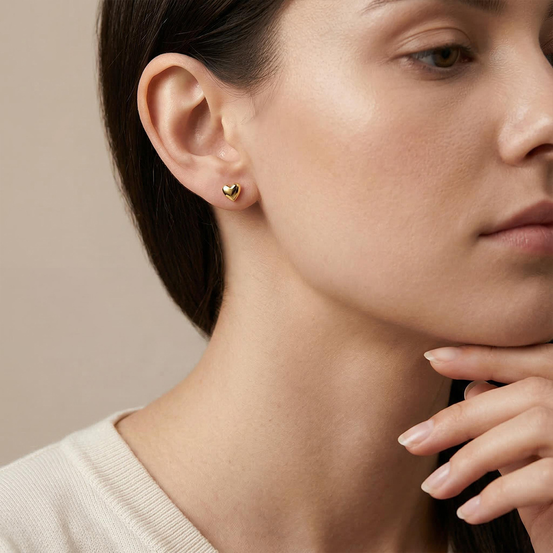  Mini Heart Stud Earrings