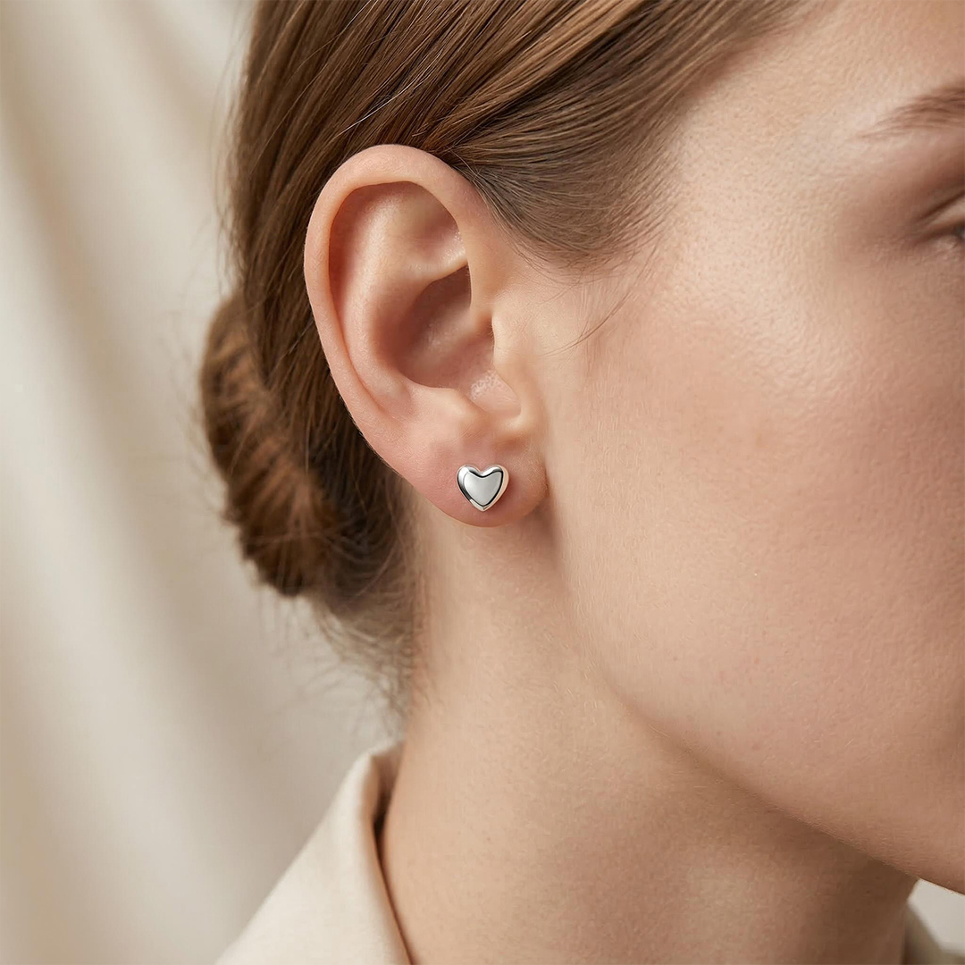  Mini Heart Stud Earrings
