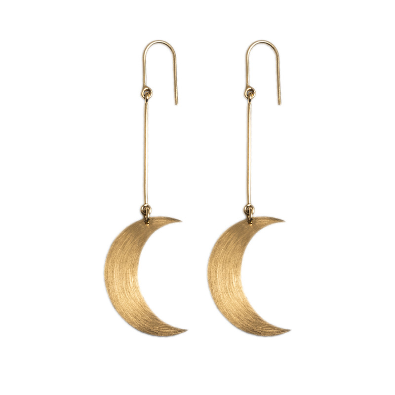  Crescent Moon Dangle Earrings