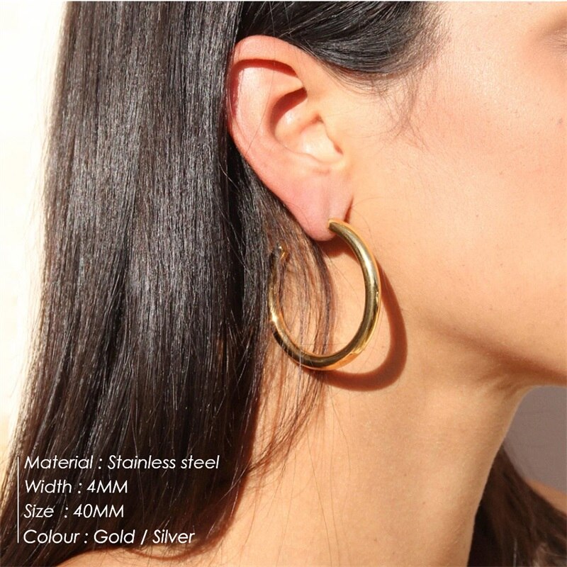 Large C-shape Earrings