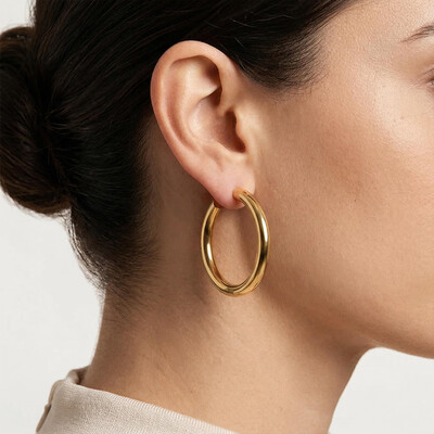 Large C-shape Earrings