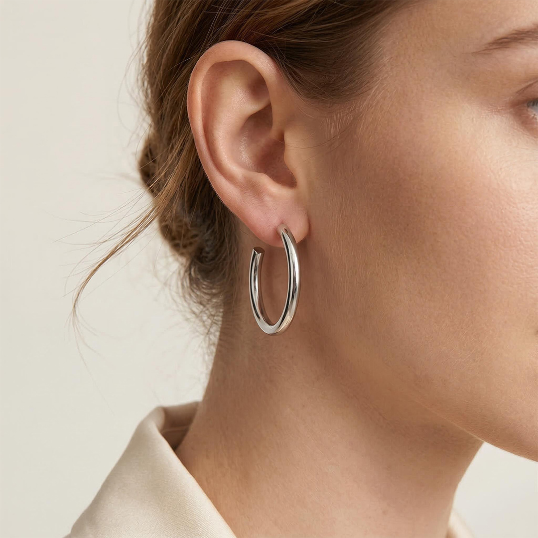 Large C-shape Earrings