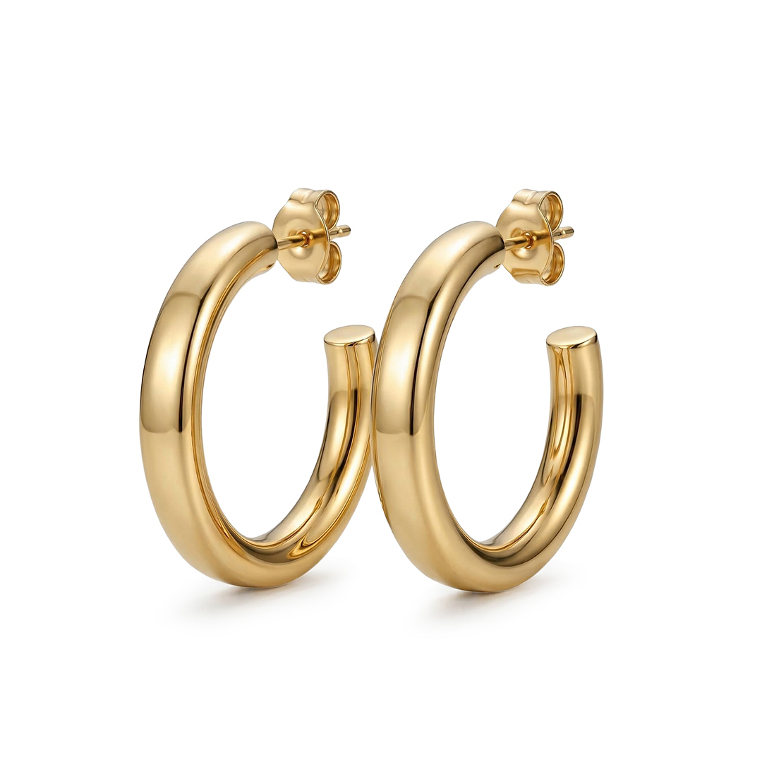 Large C-shape Earrings