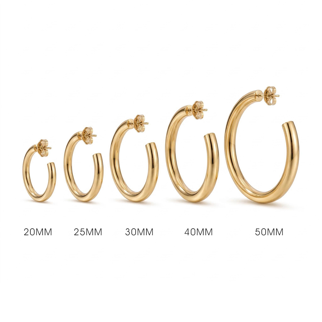 Large C-shape Earrings