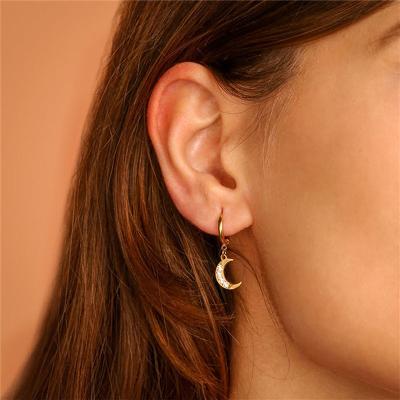  Star Moon Asymmetric Earrings