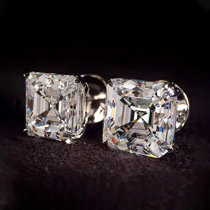 3Ct Asscher Cut Stud Earrings 3Ct Asscher Cut Stud Earrings