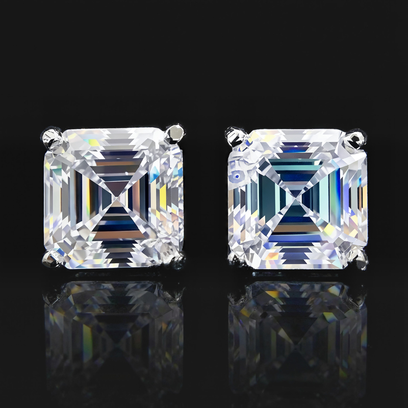 3Ct Asscher Cut Stud Earrings 3Ct Asscher Cut Stud Earrings
