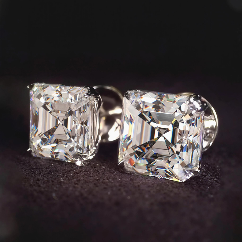 3Ct Asscher Cut Stud Earrings 3Ct Asscher Cut Stud Earrings