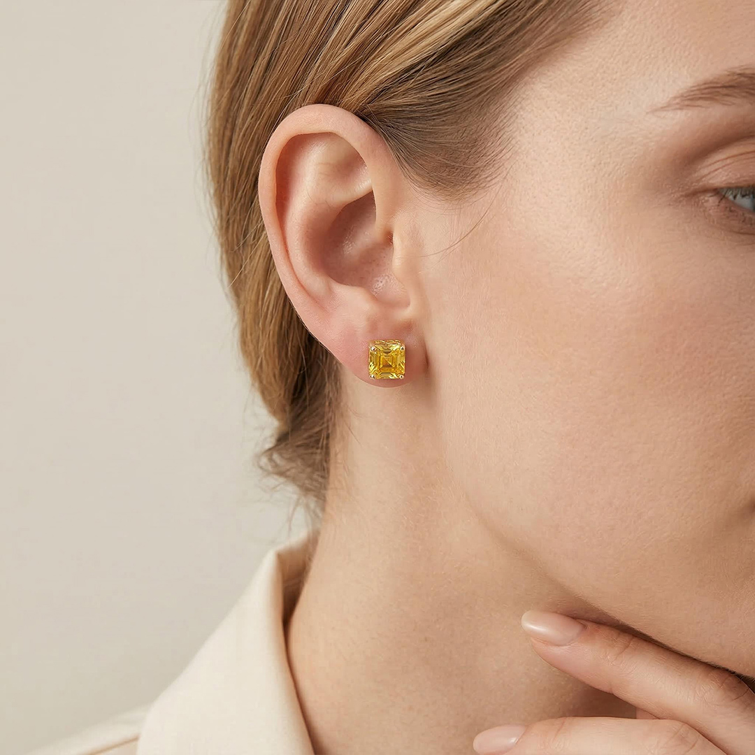 Colorful Square Stud Earrings