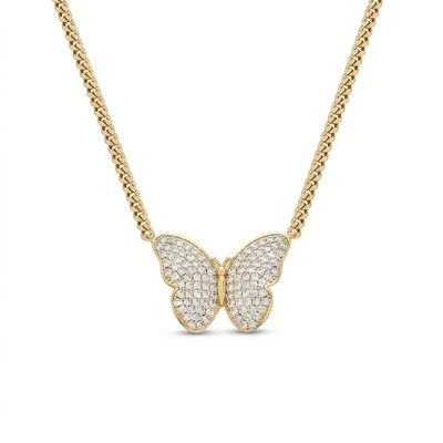 Iced Butterfly Cuban Necklace