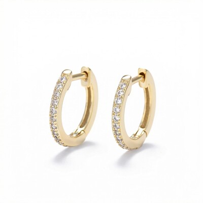 Women's Iced Hoop Earrings