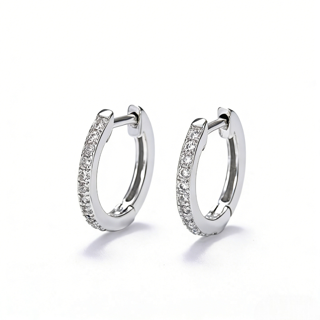 Women's Iced Hoop Earrings