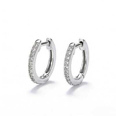 Women's Iced Hoop Earrings