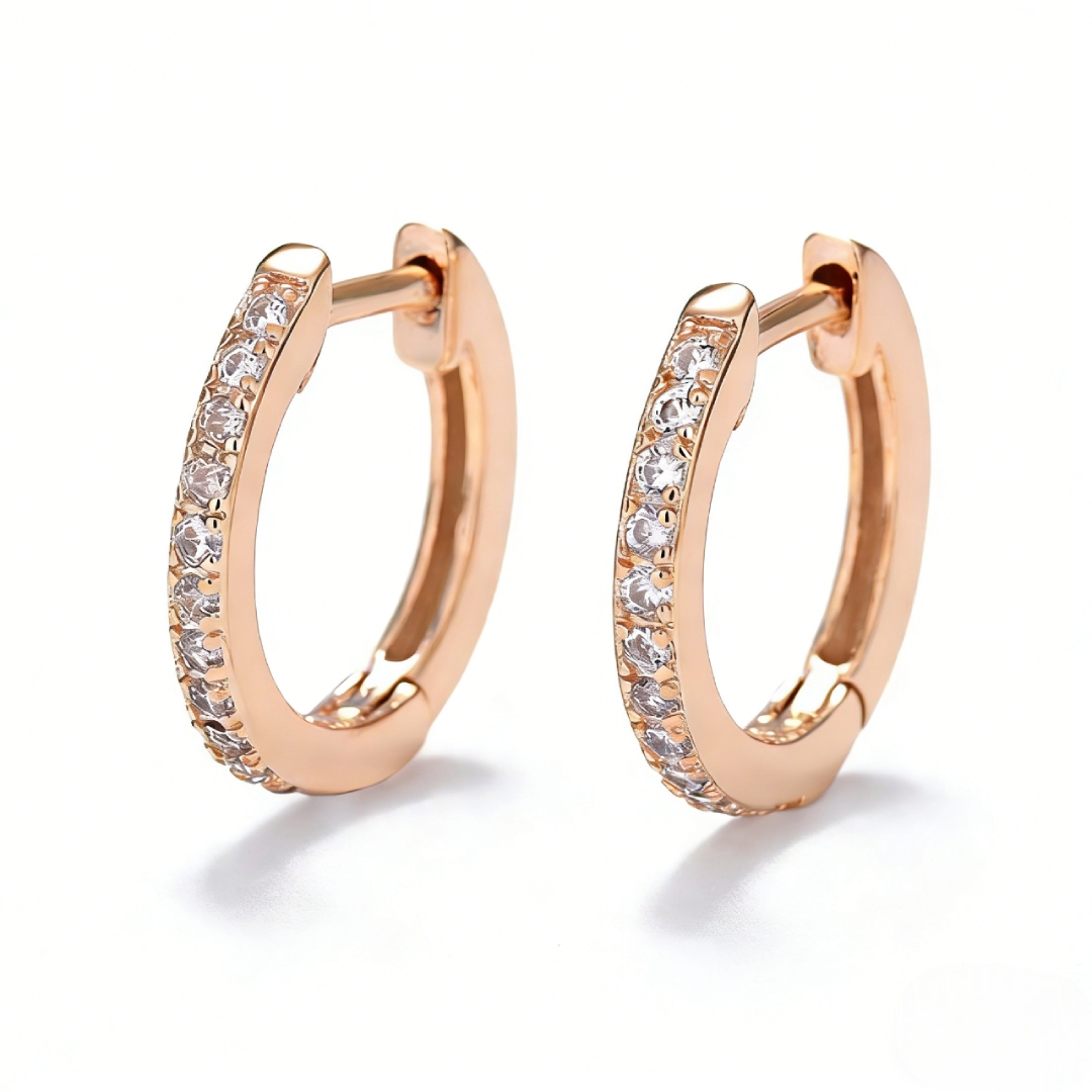 Women's Iced Hoop Earrings