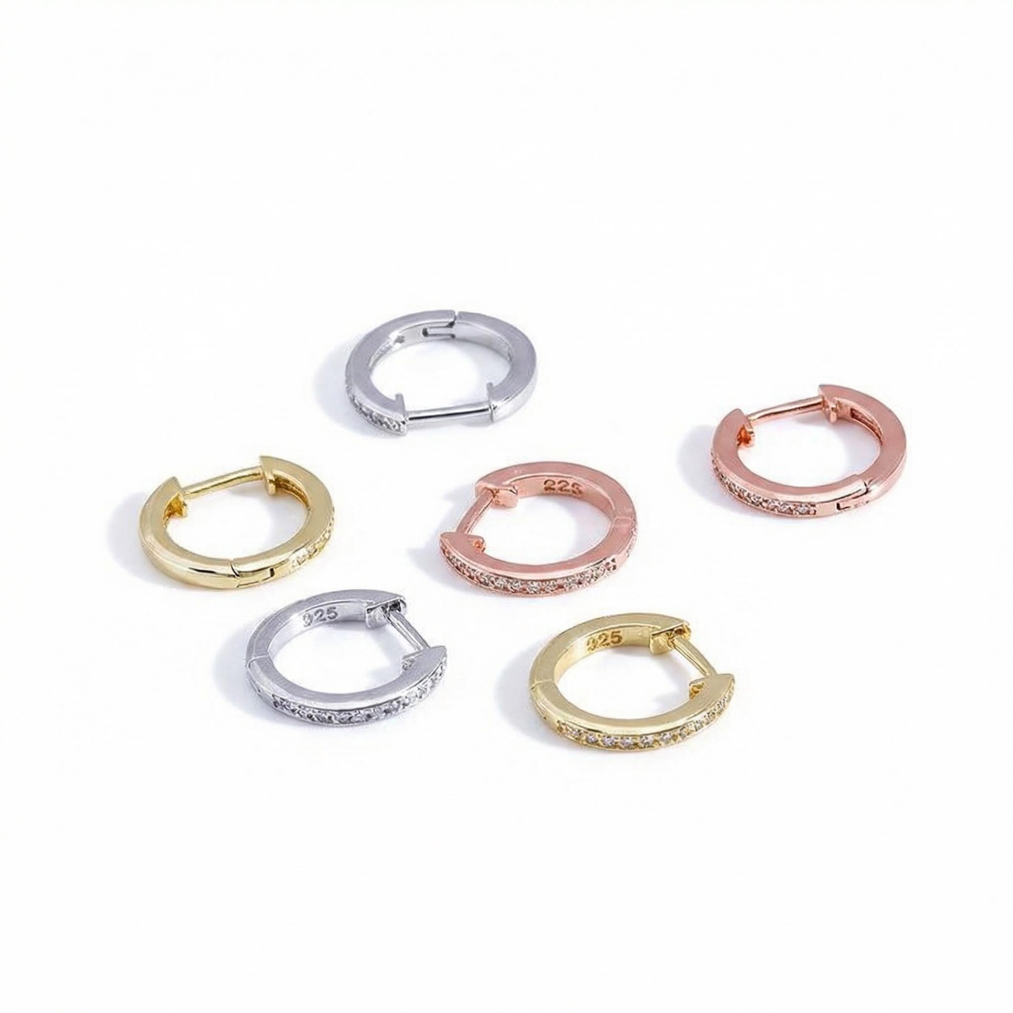Women's Iced Hoop Earrings