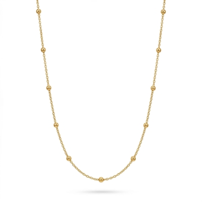 3mm Interval Beads Chain in Gold