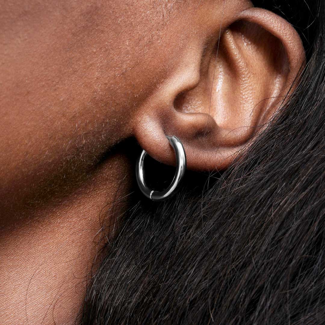  Women's Stainless Steel Hoop Earrings
