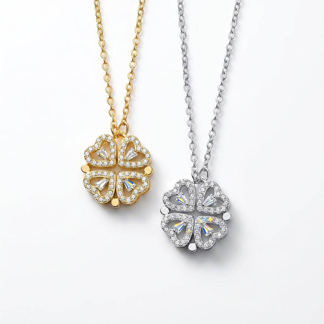 Detachable Four-Leaf Clover Deformed Necklace