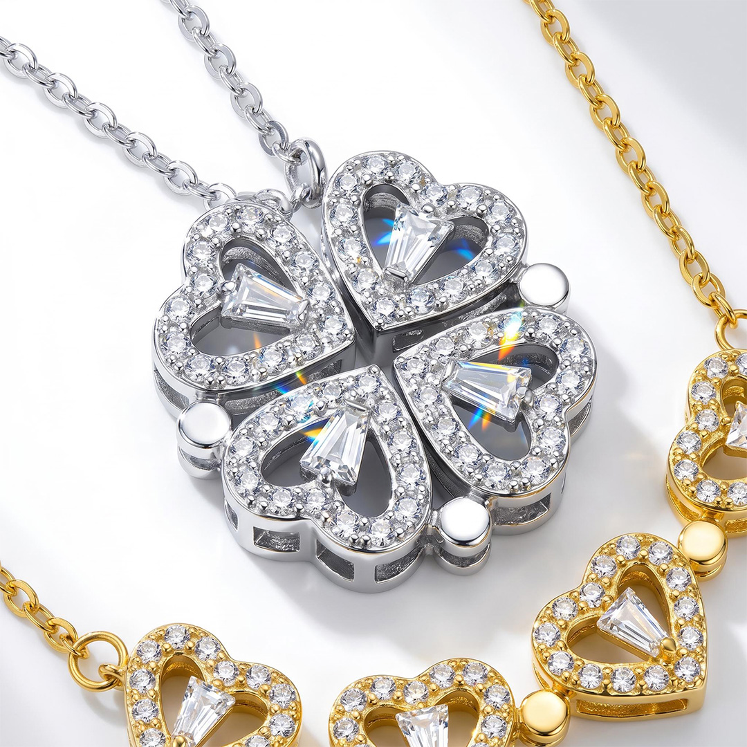 Detachable Four-Leaf Clover Deformed Necklace