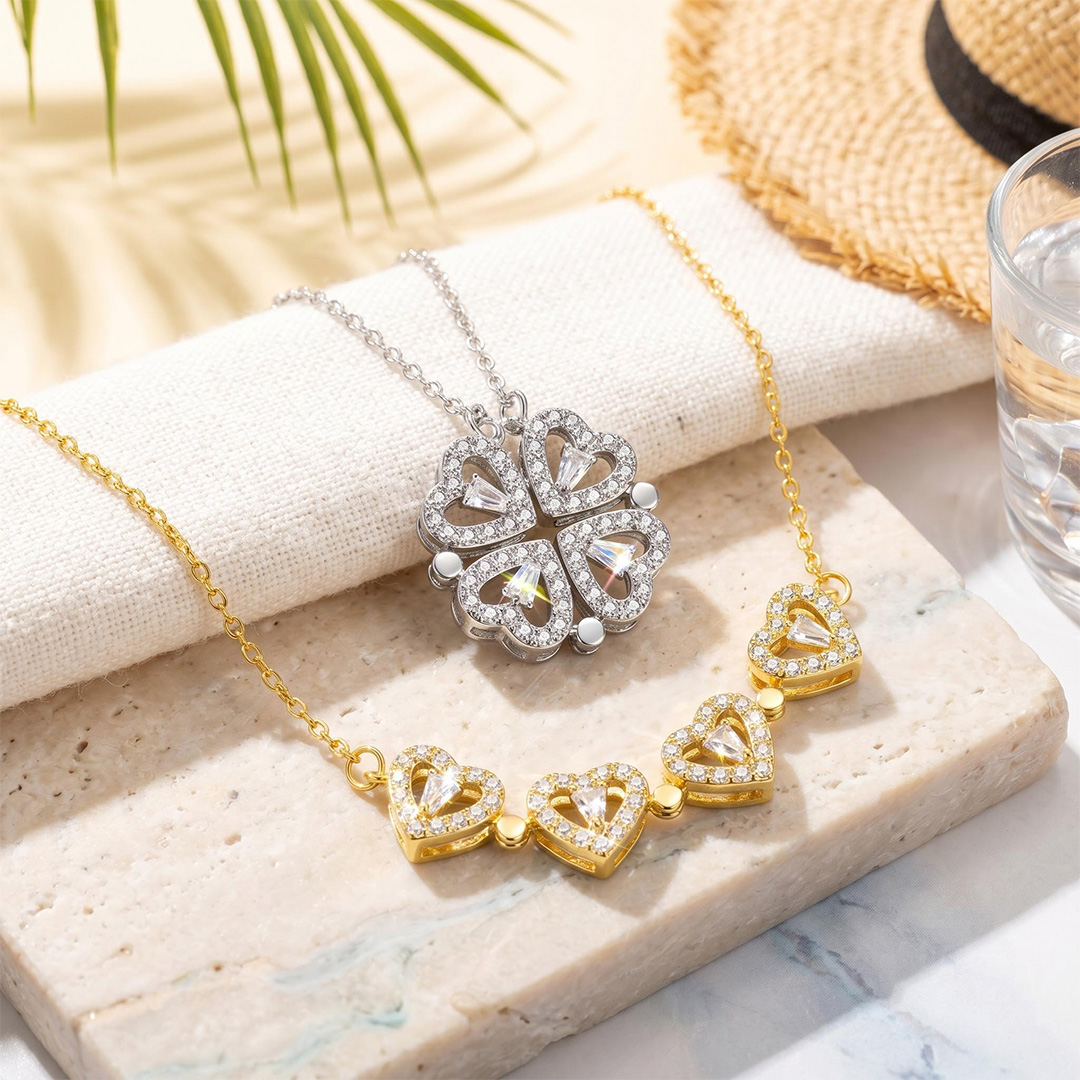 Detachable Four-Leaf Clover Deformed Necklace
