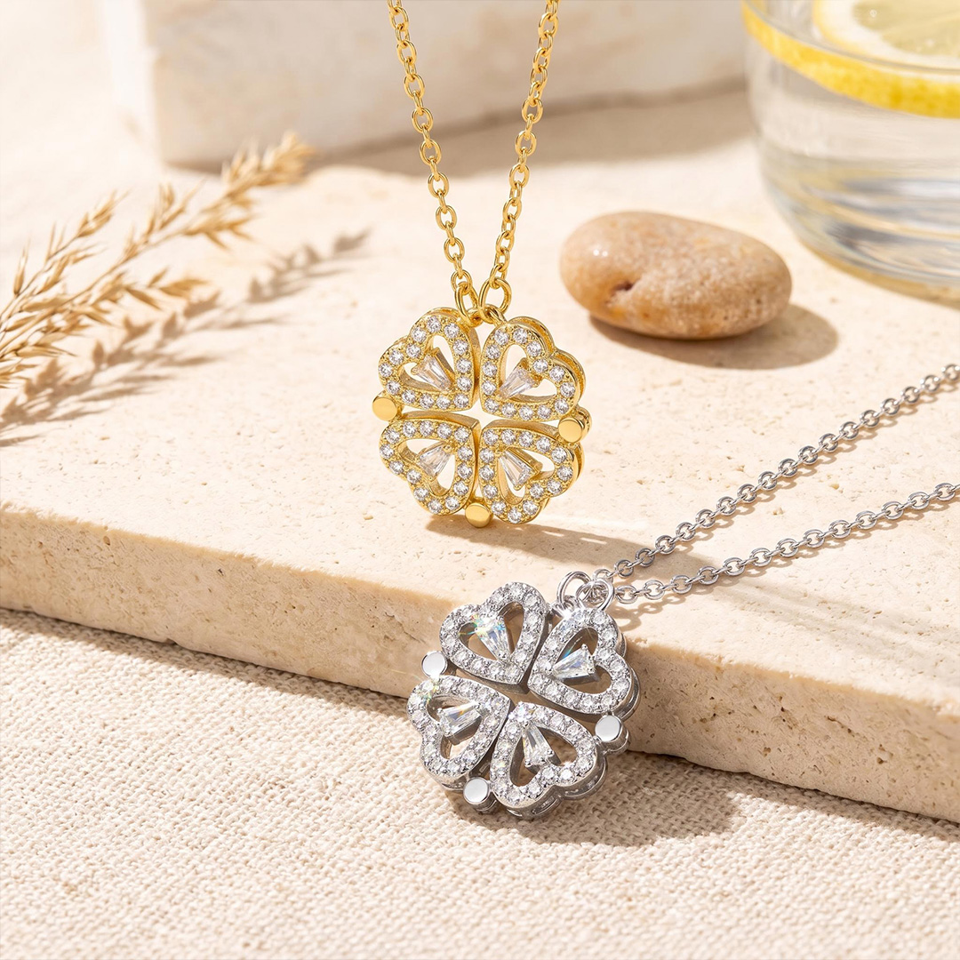 Detachable Four-Leaf Clover Deformed Necklace