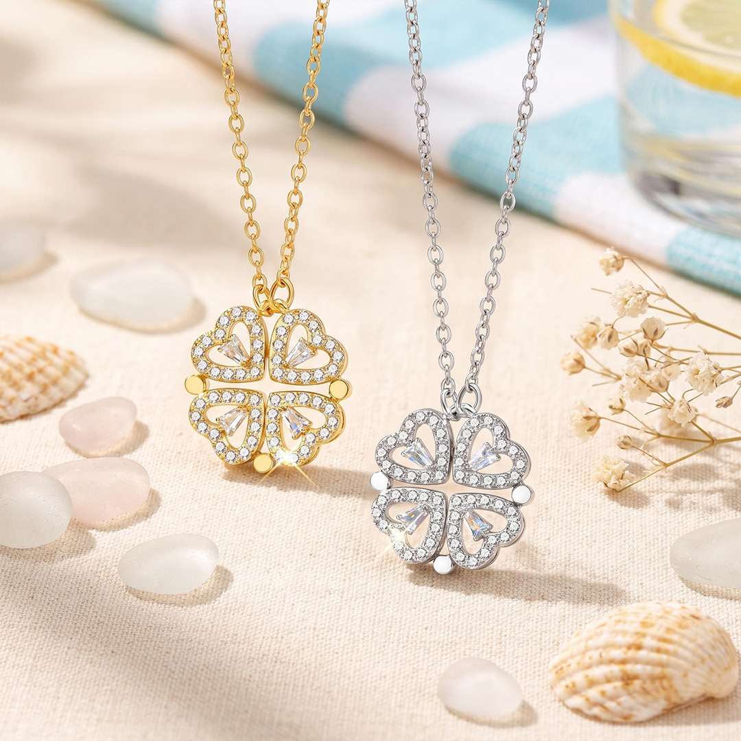 Detachable Four-Leaf Clover Deformed Necklace