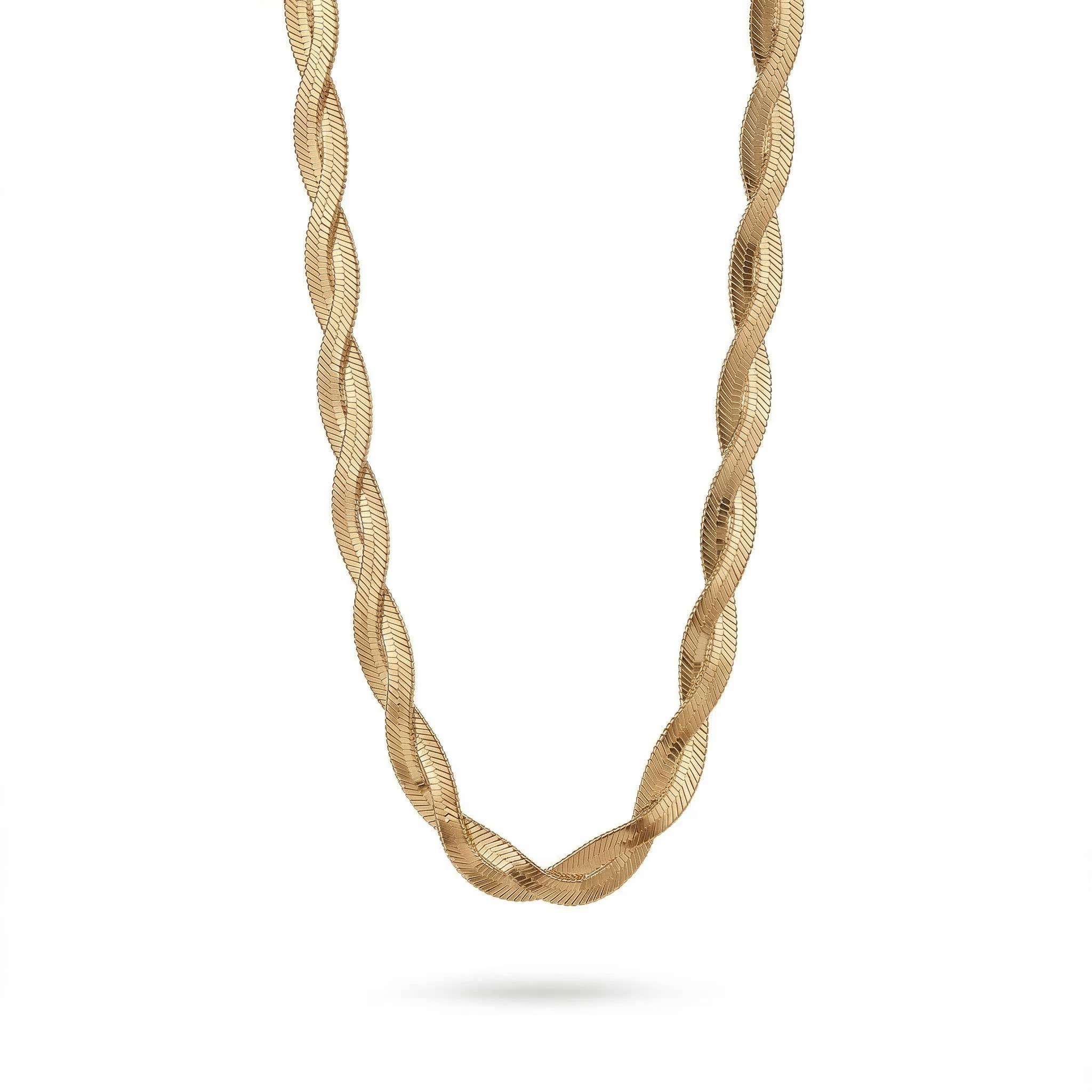 Hip Hop Style Simple Woven Winding Snake Bone Choker Necklace