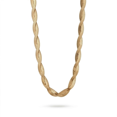 Hip Hop Style Simple Woven Winding Snake Bone Choker Necklace