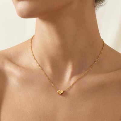 Initial Letter Heart Necklace