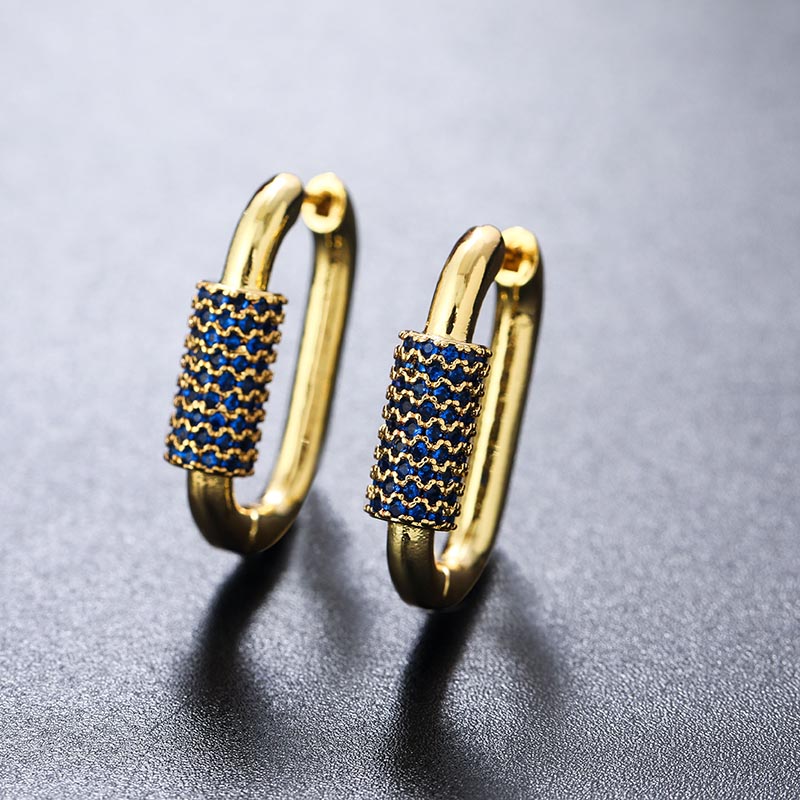 Micro Pave Square Earrings