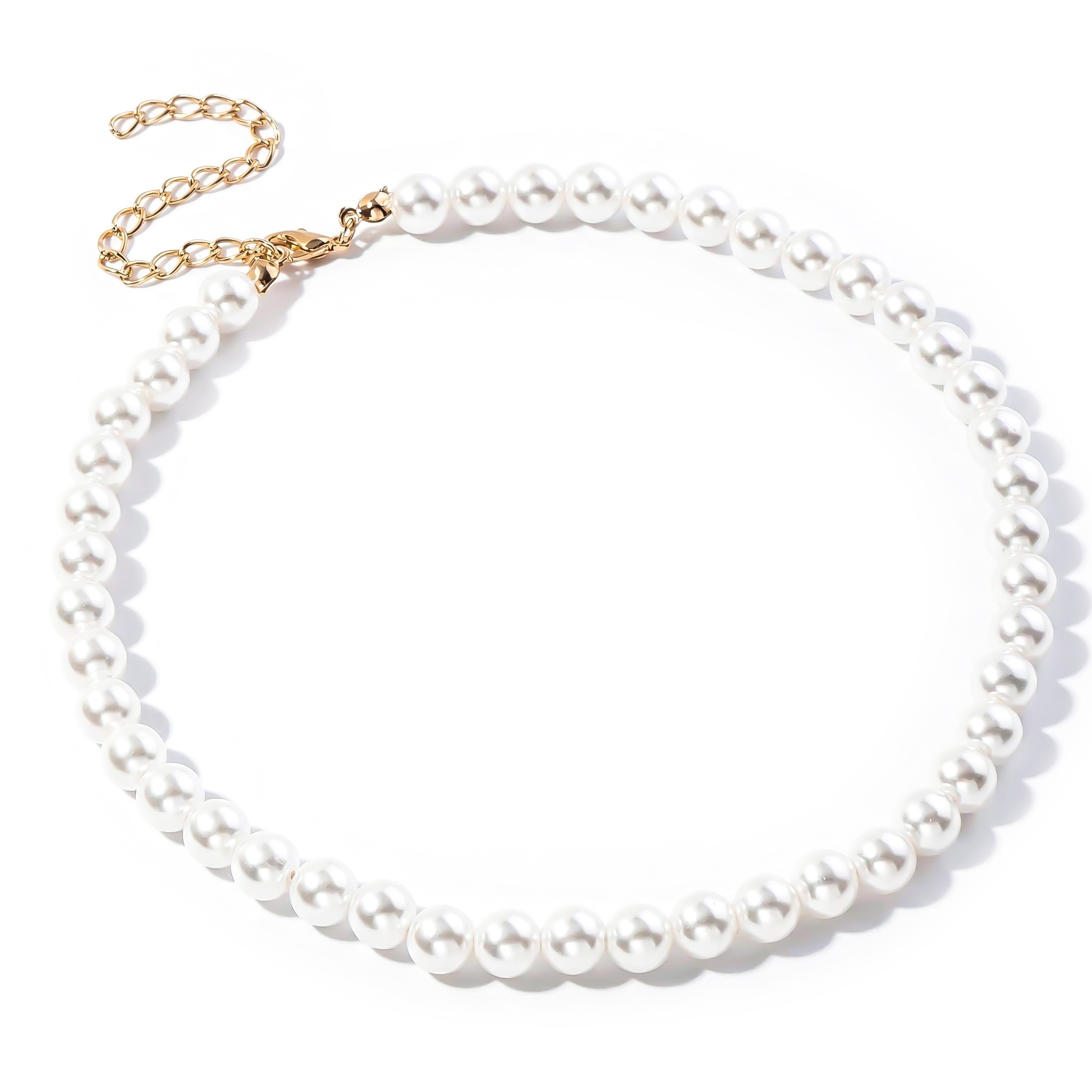 Women's 4mm/5mm/6mm/8mm/10mm Pearl Necklace