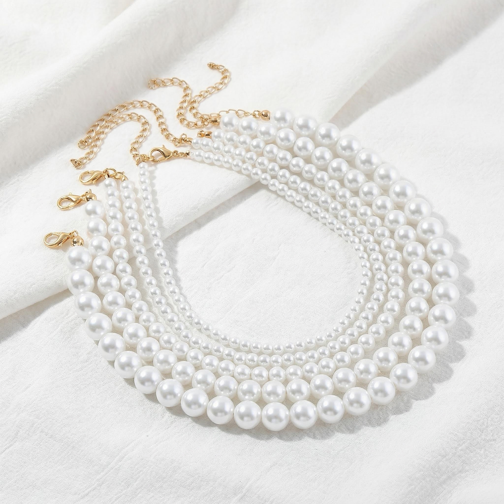 Women's 4mm/5mm/6mm/8mm/10mm Pearl Necklace