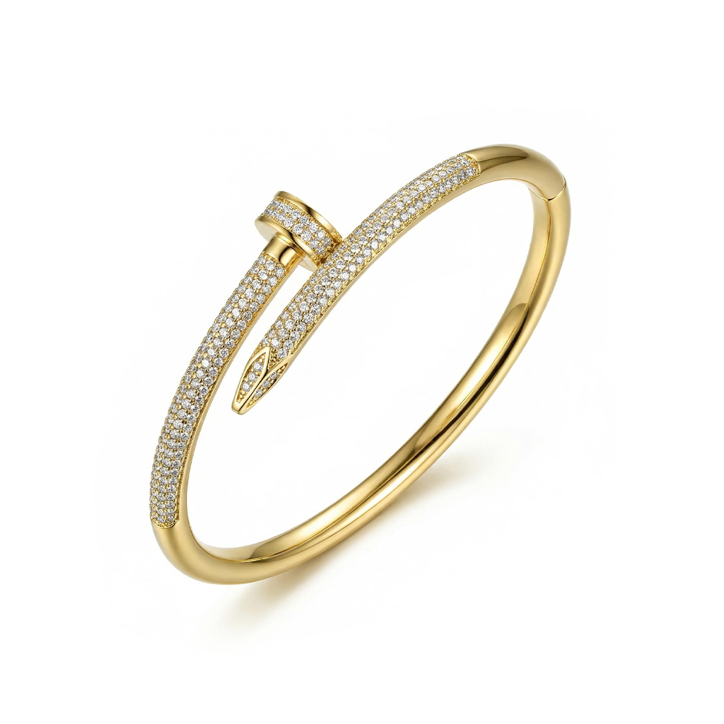 Micro Pave Nail Bangle