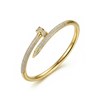  Micro Pave Nail Bangle