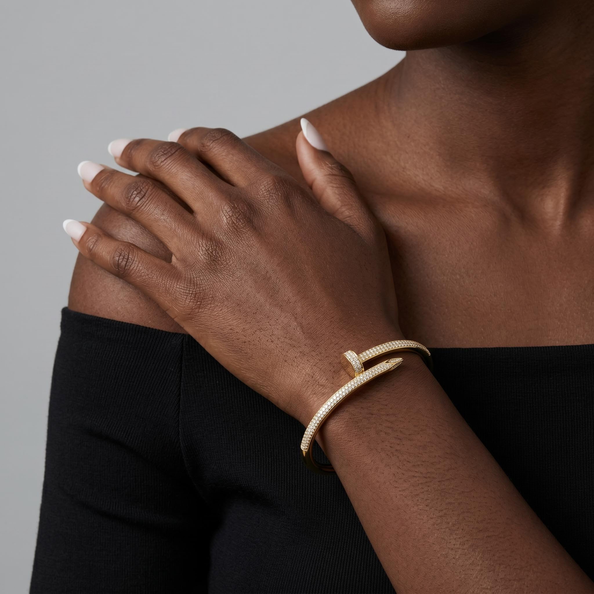 Micro Pave Nail Bangle Micro Pave Nail Bangle
