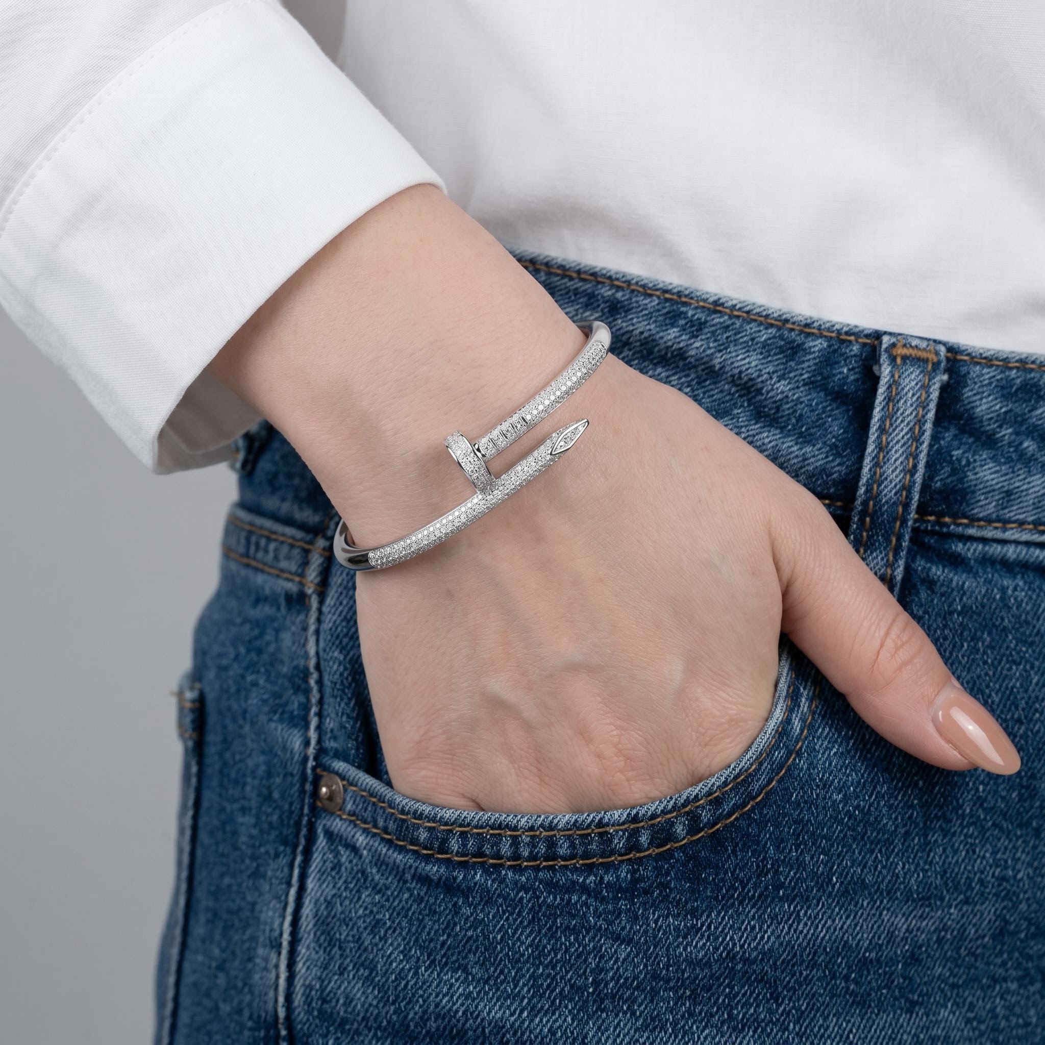 Micro Pave Nail Bangle Micro Pave Nail Bangle