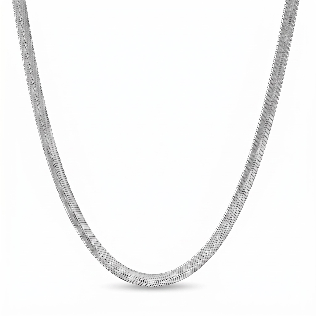 Women's 6mm Stainless Steel Herringbone Chain
