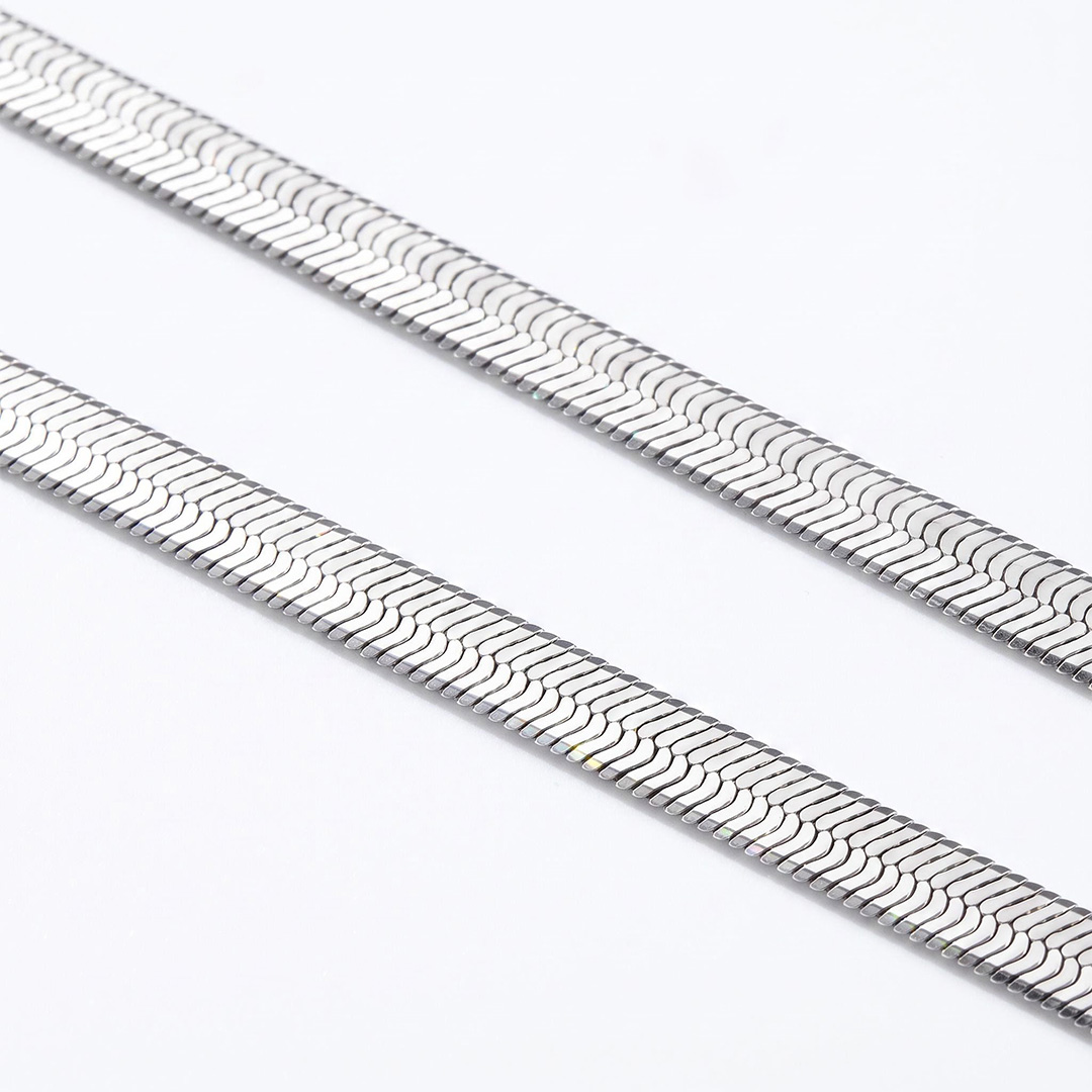 Women's 6mm Stainless Steel Herringbone Chain