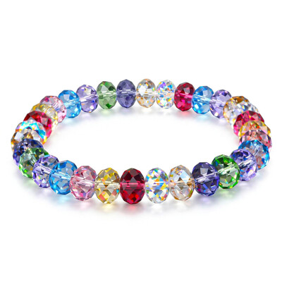 Multicolor Crystal Beaded Bracelet