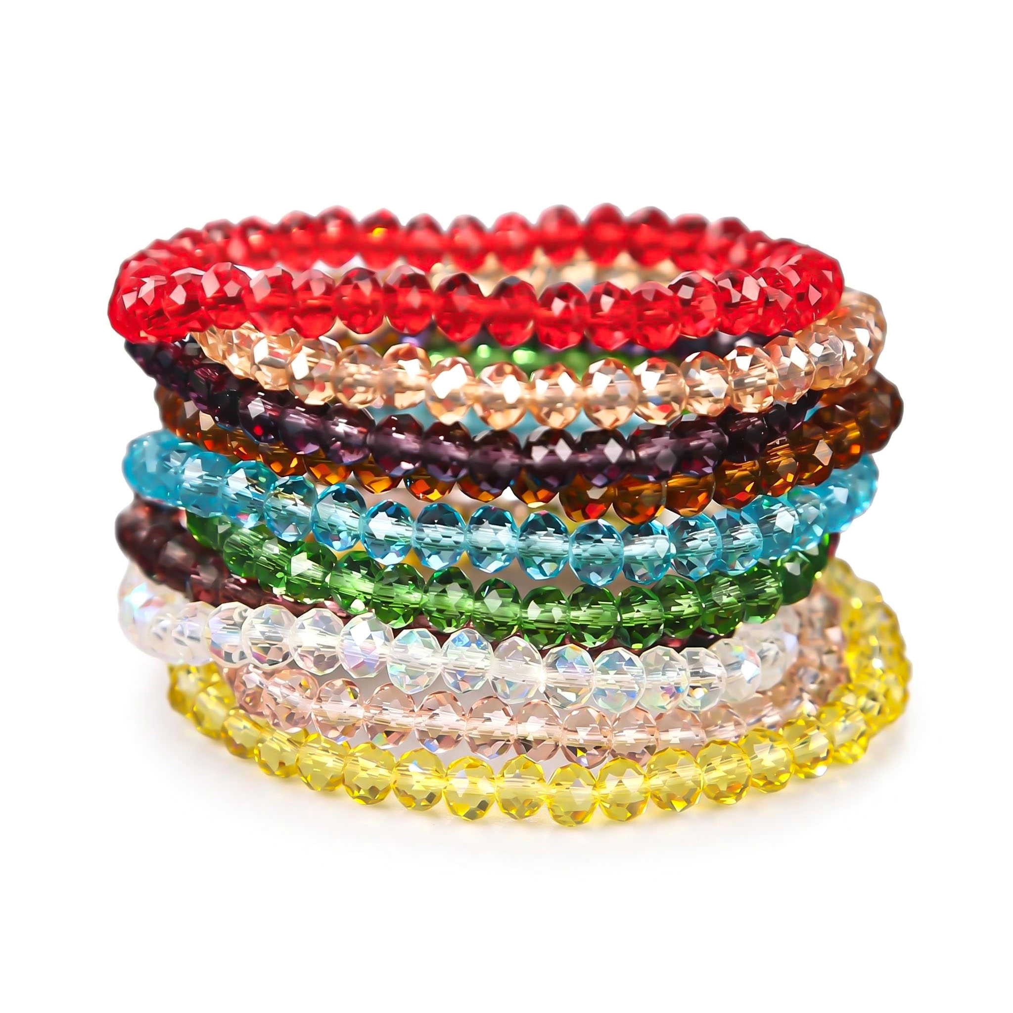 Multicolor Crystal Beaded Bracelet