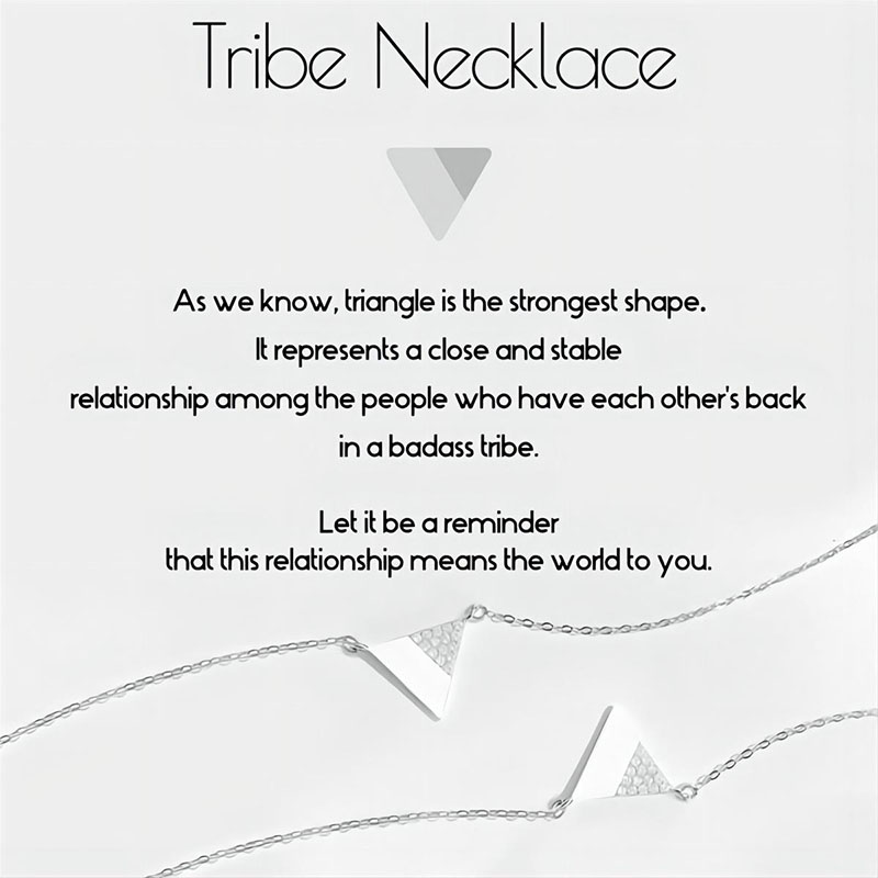  S925 My Badass Tribe Triangle Necklace - For Friend