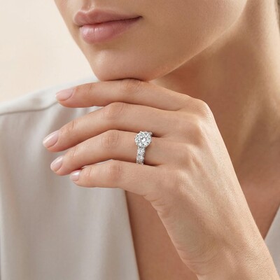 3.5CT Round Cut Engagement Ring