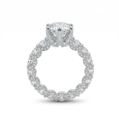 3.5CT Round Cut Engagement Ring