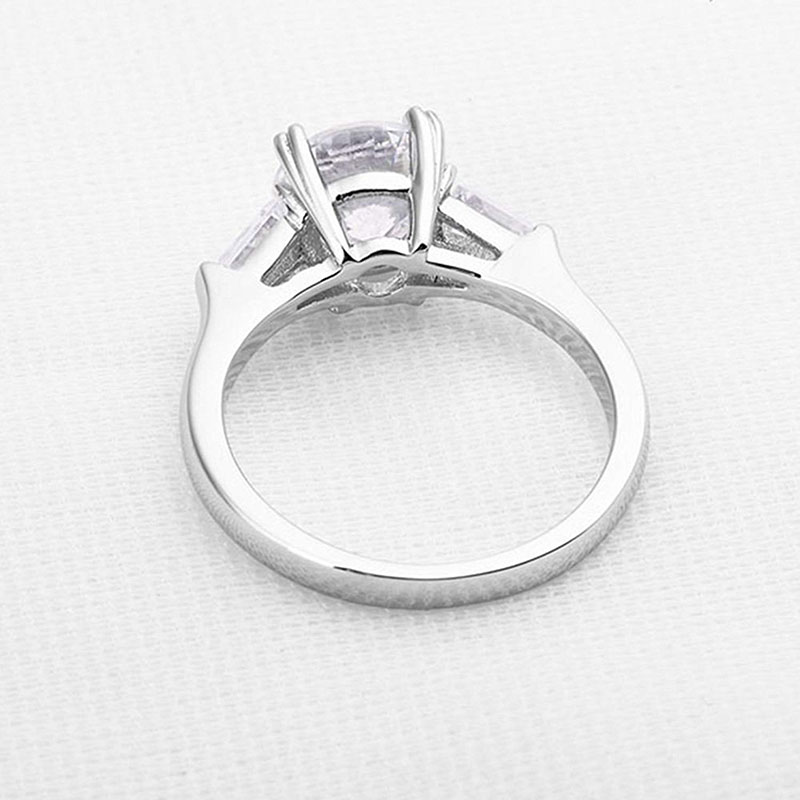 3 Ct Brilliant Cut Three Stones Engagement Ring