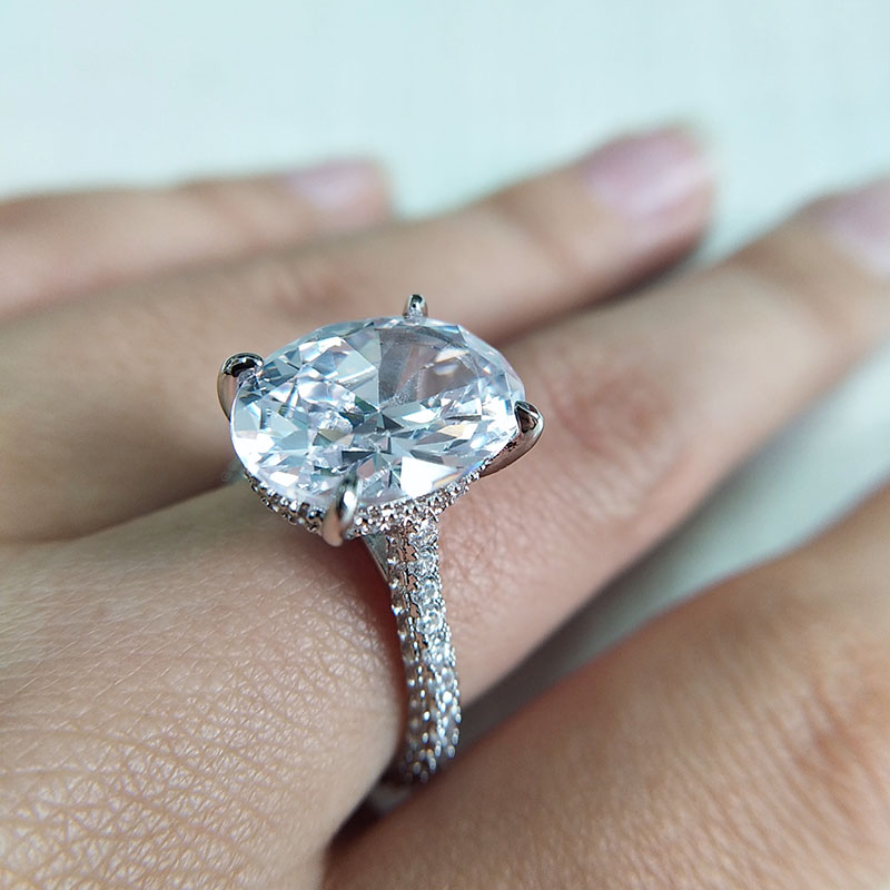 3 CT Oval Cut Engagement Ring